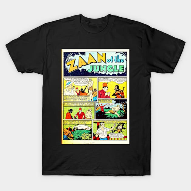 Vintage Comic Zaan of the Jungle Old Comic Book T-Shirt by Retro Comic Books